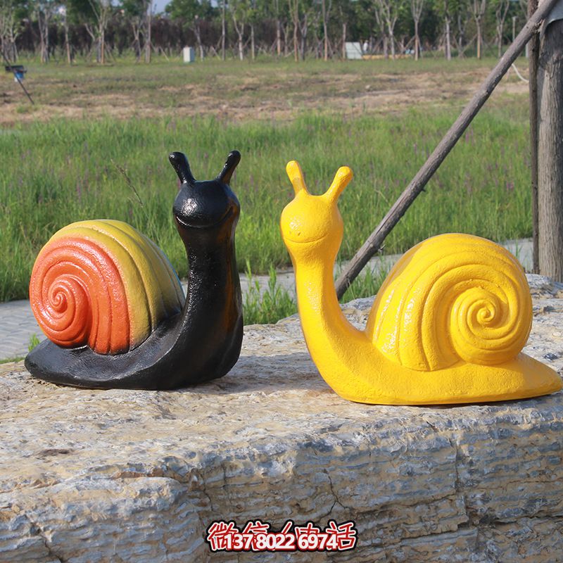 公園裝飾彩繪玻璃鋼黃大蝸牛雕塑 公園裝飾彩繪玻璃鋼黃大蝸牛雕塑