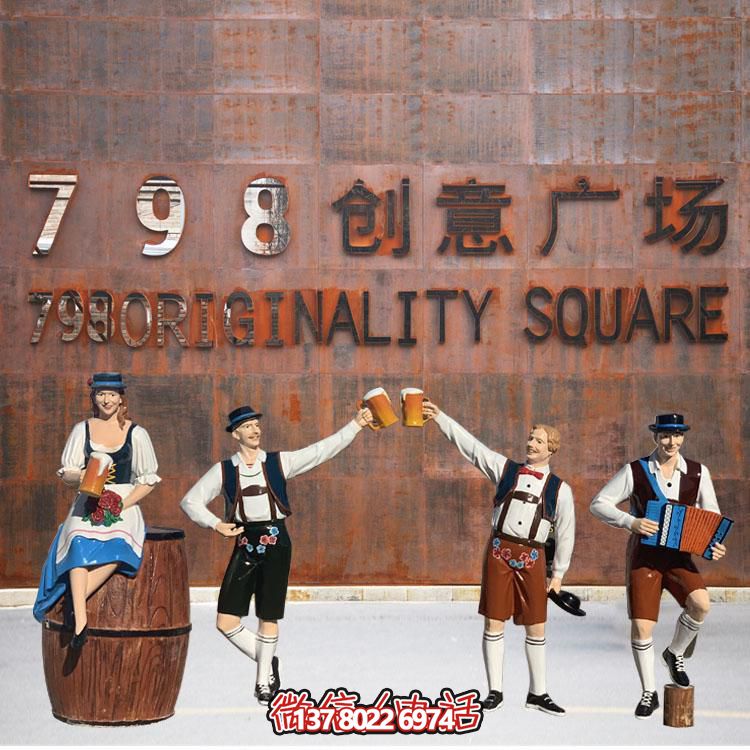 玻璃鋼雕塑——點(diǎn)綴廣場(chǎng)景觀，塑造優(yōu)雅人物卡通