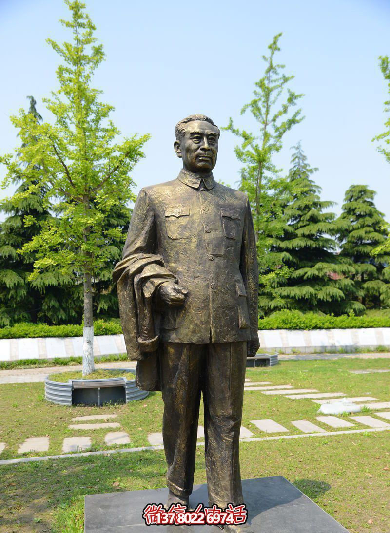 紀(jì)念周恩來偉人雕塑，緬懷歷史，見證輝煌