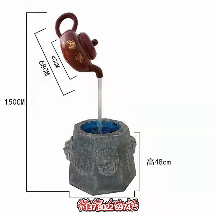 玻璃鋼大型懸空擺件，打造戶外流水天雕塑