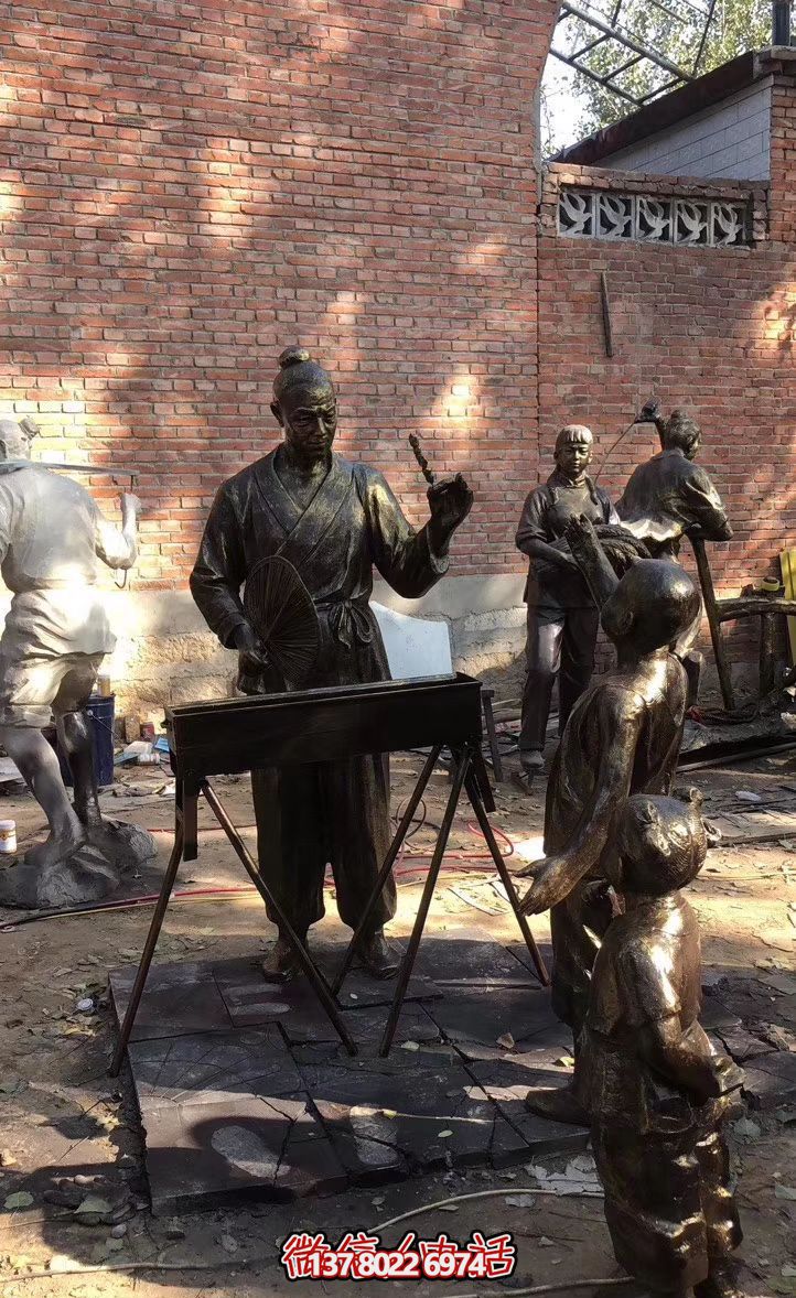 傳統民俗雕塑——烤串人物銅雕 傳統民俗雕塑——烤串人物銅雕