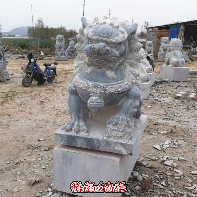 仿古大理石石雕獅子雕塑，為你的園林景觀增添經(jīng)典風采