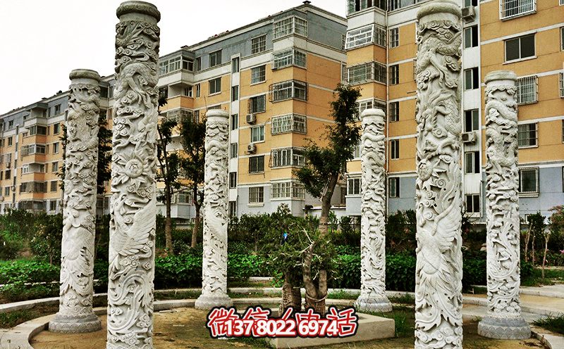 精美大理石浮雕龍柱,裝點小區(qū)花園 精美大理石浮雕龍柱,裝點小區(qū)花園