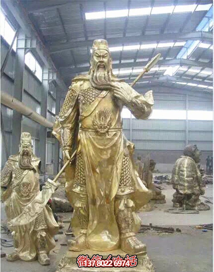 關公鎏金雕塑，讓企業招財更加順利
