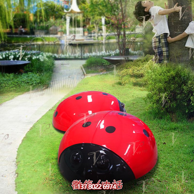 精美玻璃鋼瓢蟲雕塑，點亮公園
