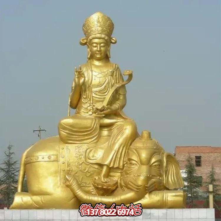 玻璃鋼雕塑文姝普賢，精致烤漆噴金大型景點裝飾