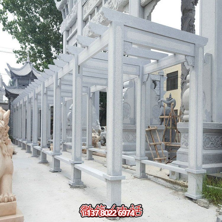 精美大理石石雕裝飾長廊，美化小區戶外環境