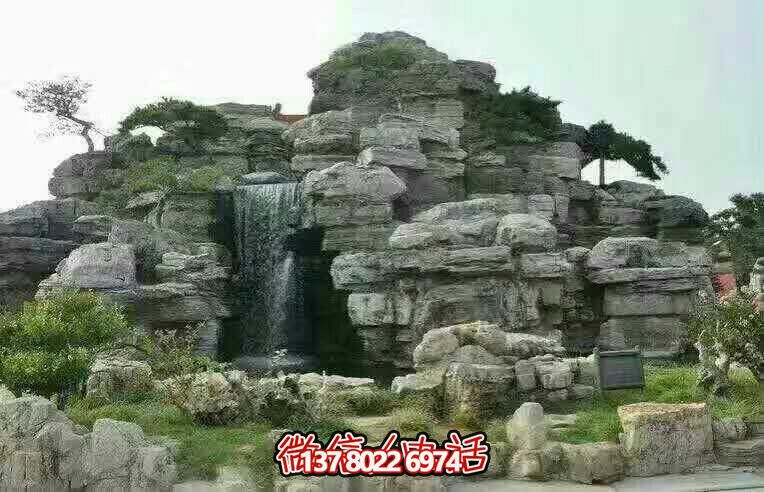 精美的景區園林，完美的假山流水擺放