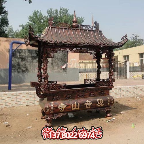 傳統(tǒng)中式香爐宗教雕塑，祈福上香