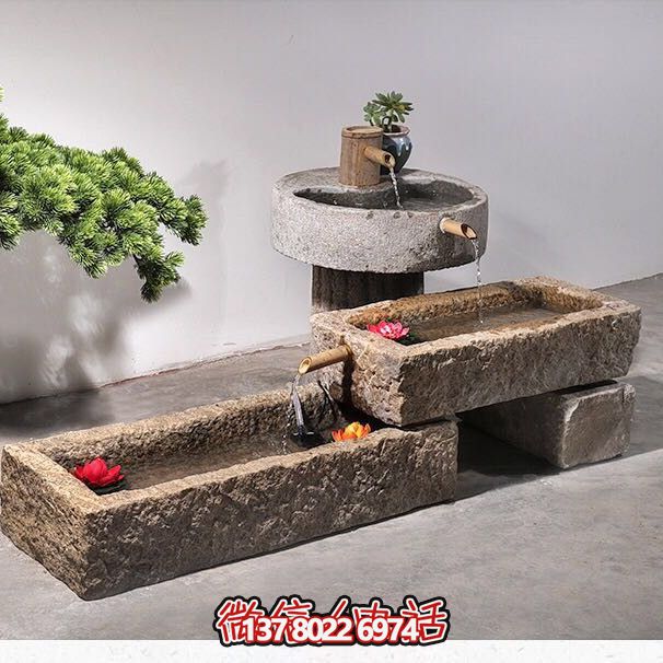 石槽組合戶(hù)外魚(yú)缸，完美景觀(guān)美化家居養(yǎng)魚(yú)空間