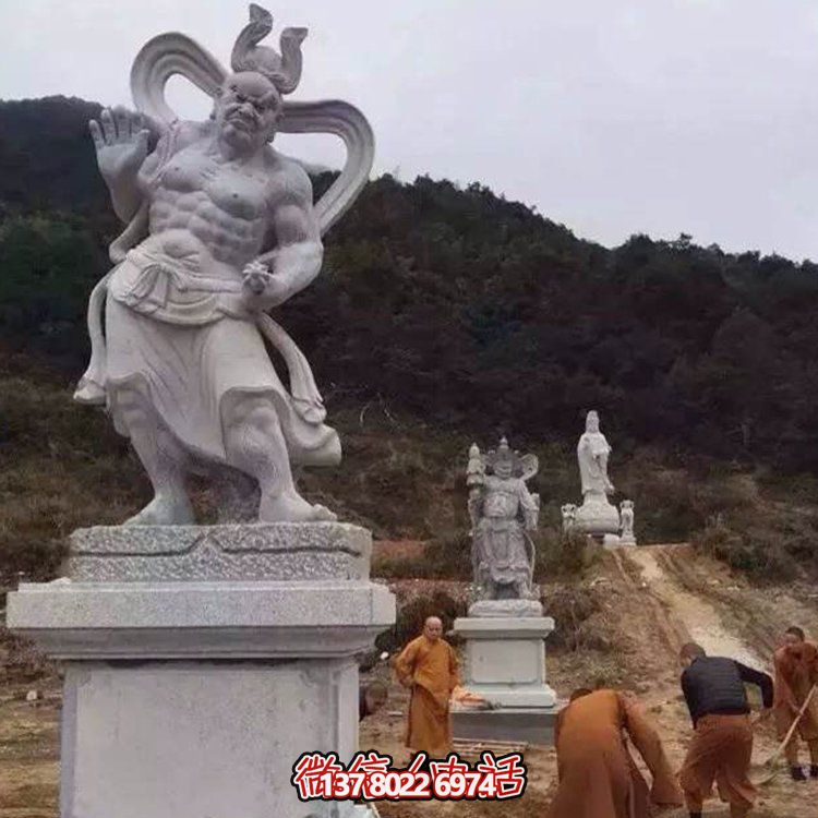 精美大理石景觀雕塑，體現四大金剛之美