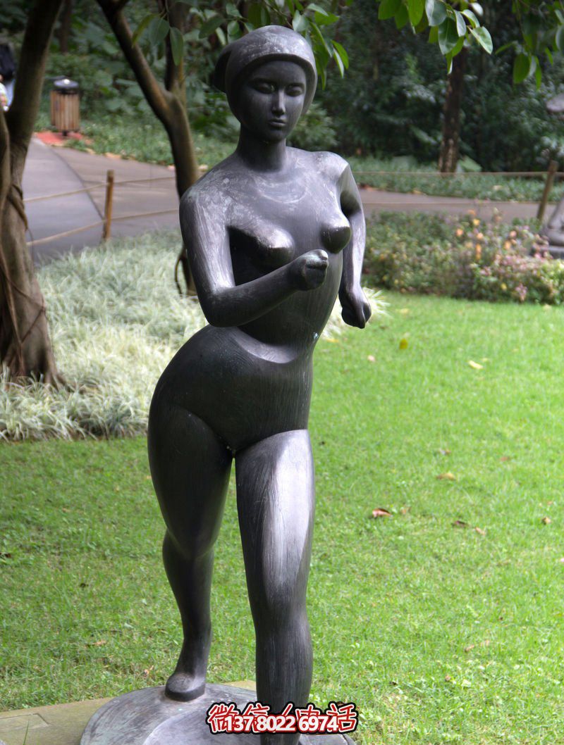 玻璃鋼仿銅雕塑，裝飾公園精彩競走運(yùn)動