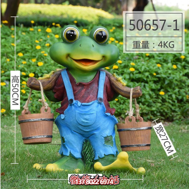 玻璃鋼彩繪青蛙雕塑村莊創意裝飾 玻璃鋼彩繪青蛙雕塑村莊創意裝飾