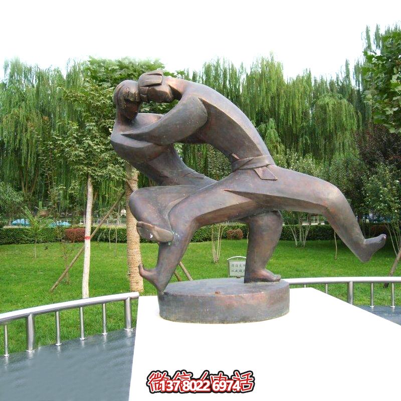 公園銅雕體育抽象人物摔跤運動 公園銅雕體育抽象人物摔跤運動