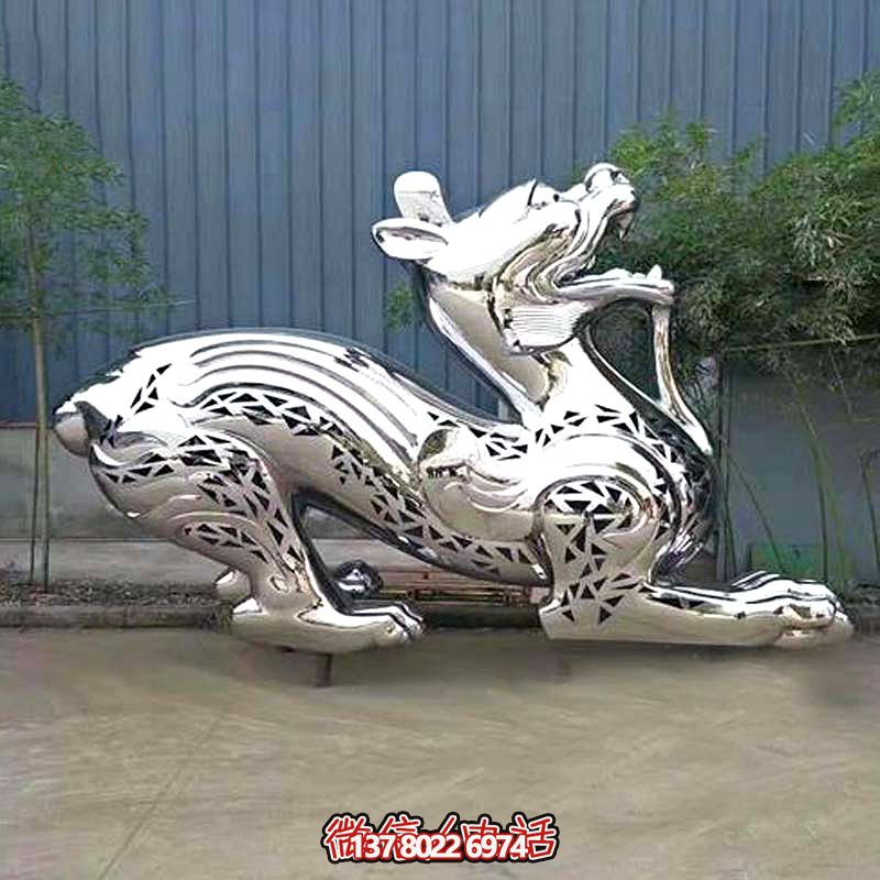 戶外園林不銹鋼鏡面鏤空創(chuàng)意貔貅雕塑 戶外園林不銹鋼鏡面鏤空創(chuàng)意貔貅雕塑