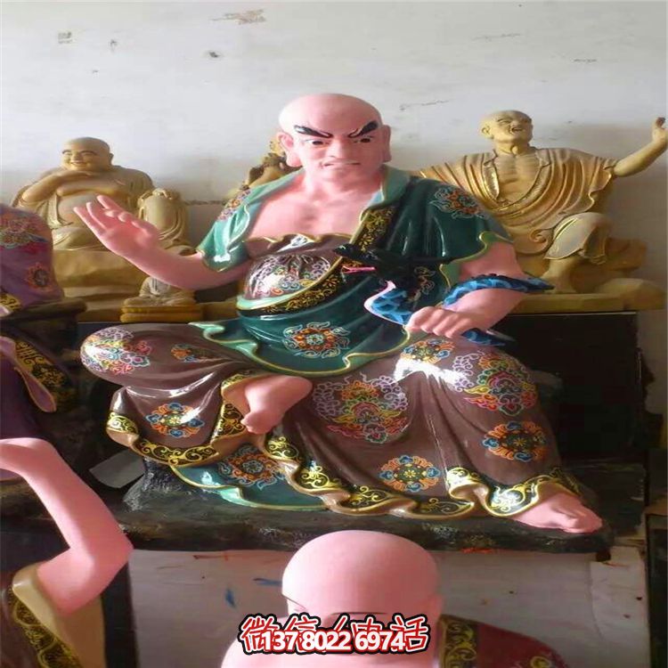 玻璃鋼彩繪大型景觀玻璃鋼十八羅漢雕塑 玻璃鋼彩繪大型景觀玻璃鋼十八羅漢雕塑