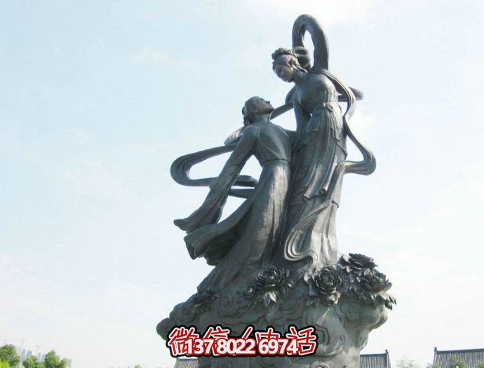 廣場(chǎng)景觀牛郎織女神話(huà)故事人物青銅雕塑 廣場(chǎng)景觀牛郎織女神話(huà)故事人物青銅雕塑