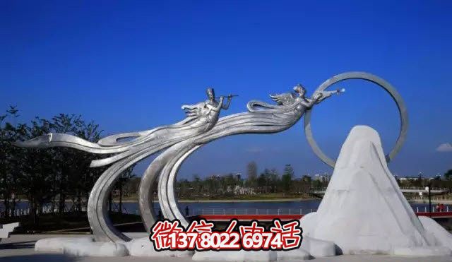 不銹鋼廣場抽象嫦娥奔月仙女雕塑 不銹鋼廣場抽象嫦娥奔月仙女雕塑