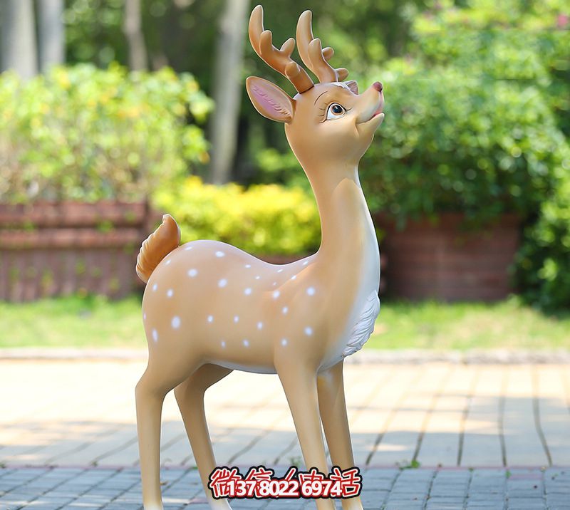 公園景區不銹鋼創意玻璃鋼彩繪鹿雕塑 公園景區不銹鋼創意玻璃鋼彩繪鹿雕塑