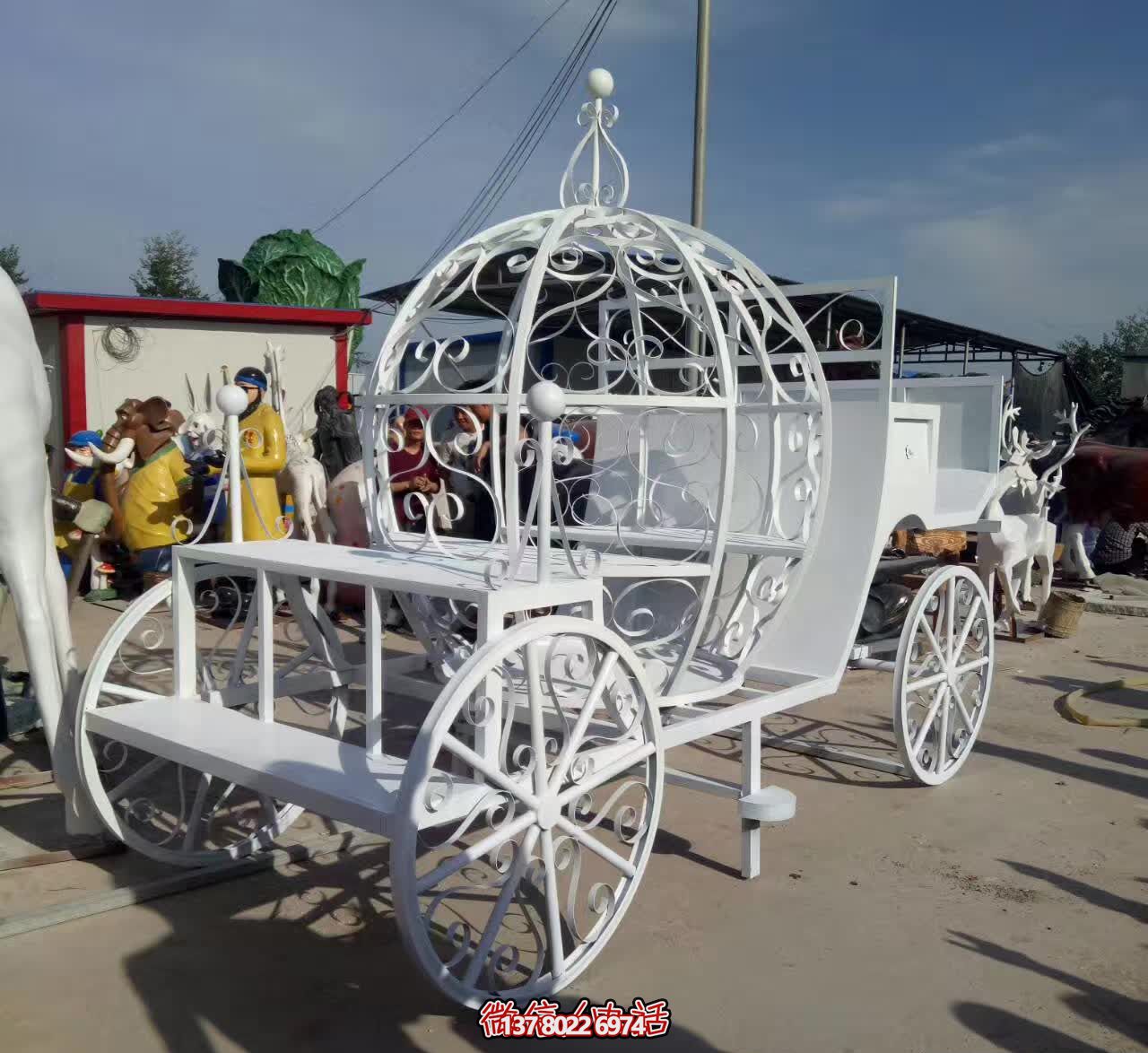 兒童游樂園創(chuàng)意鏤空不銹鋼馬車雕塑 兒童游樂園創(chuàng)意鏤空不銹鋼馬車雕塑