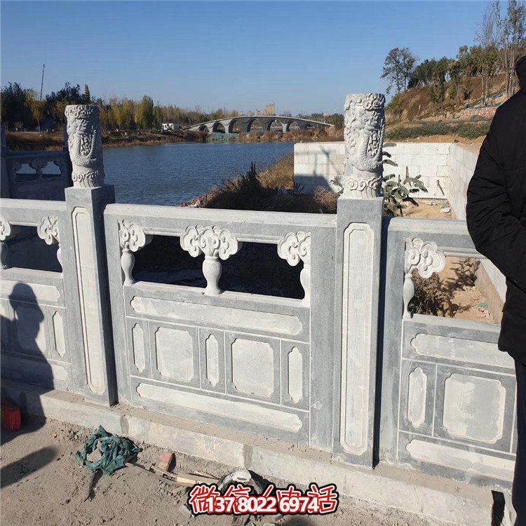 戶(hù)外河道浮雕石雕圍欄