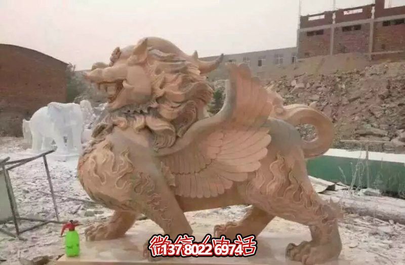 戶(hù)外廣場(chǎng)大型神獸景觀石雕黃蠟石貔貅雕塑 戶(hù)外廣場(chǎng)大型神獸景觀石雕黃蠟石貔貅雕塑