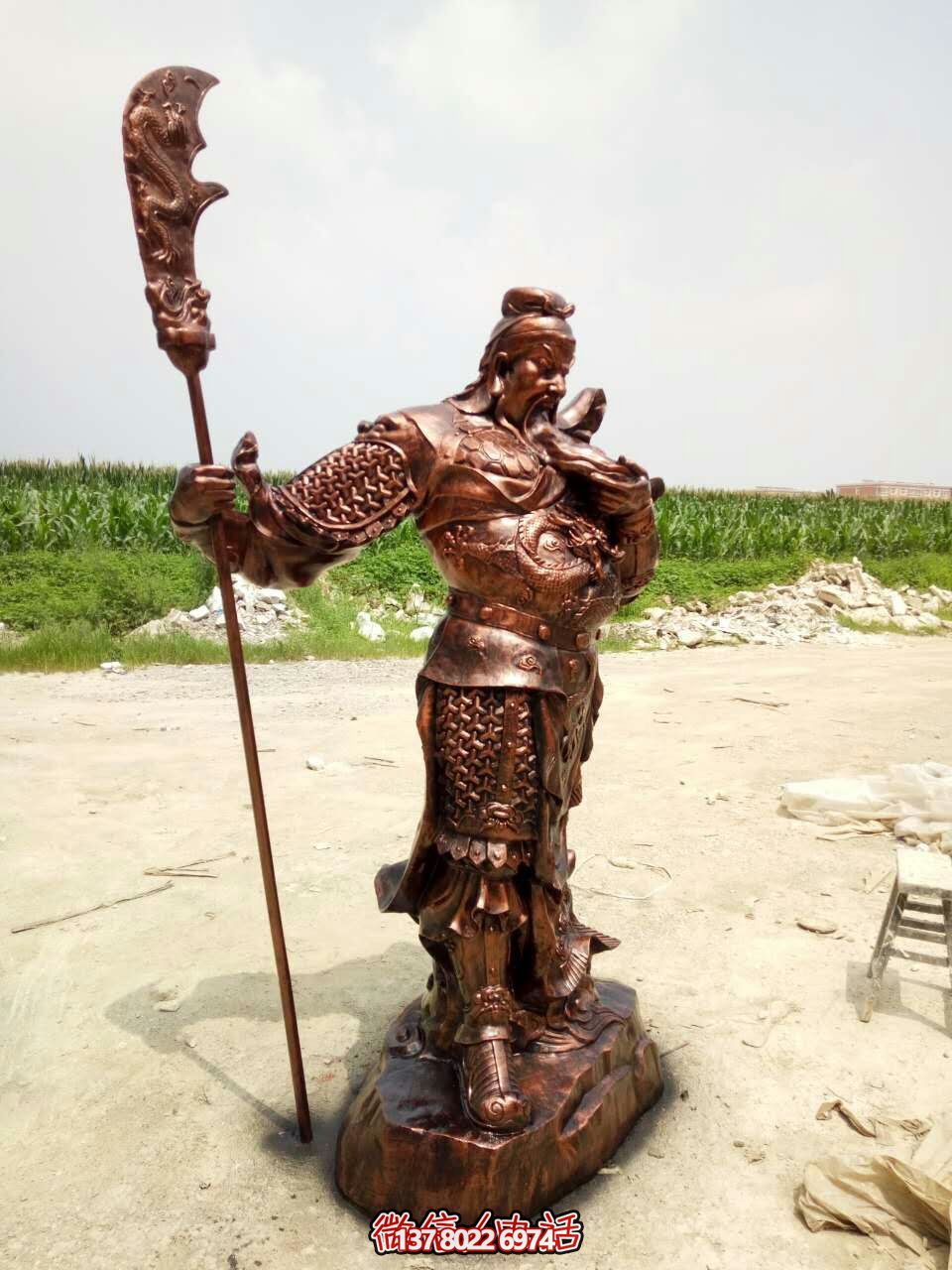 玻璃鋼仿銅戶外大型景觀關公雕塑 玻璃鋼仿銅戶外大型景觀關公雕塑