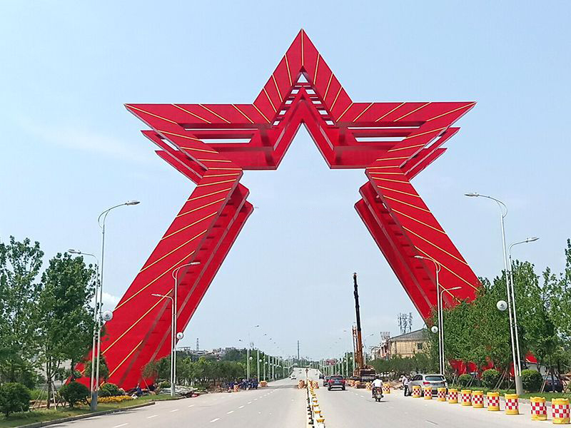 不銹鋼五角星雕塑 不銹鋼五角星雕塑